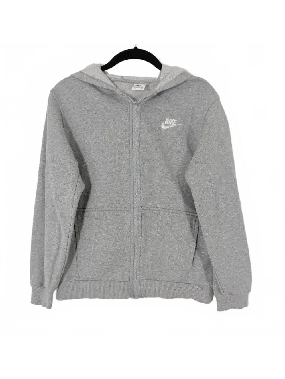 Nike Sportswear Club Fleece Big Kids Full Zip Hoodie Gray Size Large (14)